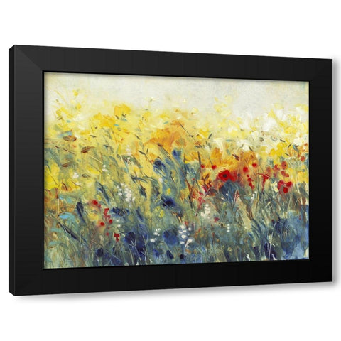 Flowers Sway I Black Modern Wood Framed Art Print with Double Matting by OToole, Tim