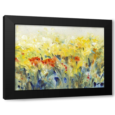 Flowers Sway II Black Modern Wood Framed Art Print with Double Matting by OToole, Tim