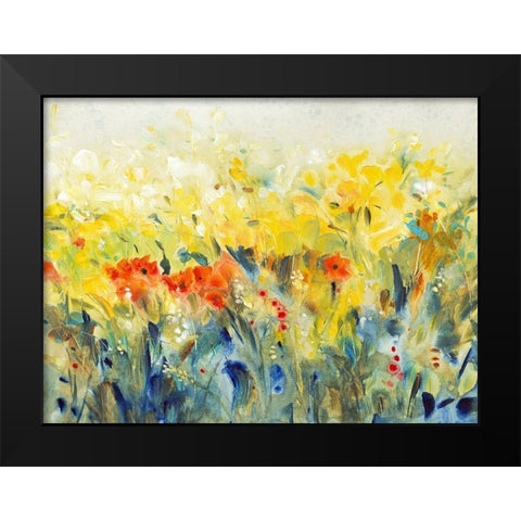 Flowers Sway II Black Modern Wood Framed Art Print by OToole, Tim