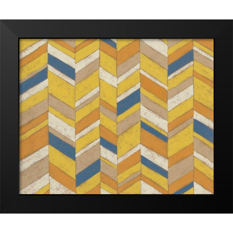 Modern Chevron I Black Modern Wood Framed Art Print by Zarris, Chariklia