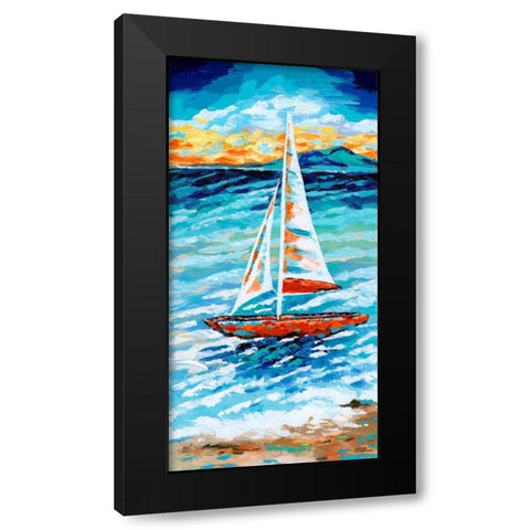 Wind in my Sail II Black Modern Wood Framed Art Print by Vitaletti, Carolee
