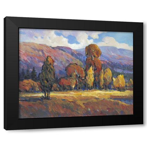 Leaves of Fire I Black Modern Wood Framed Art Print with Double Matting by OToole, Tim