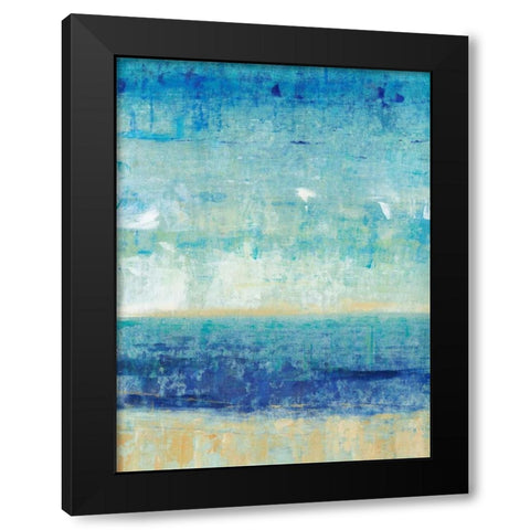 Beach Horizon I Black Modern Wood Framed Art Print with Double Matting by OToole, Tim