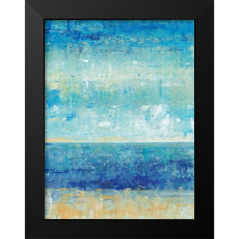 Beach Horizon II Black Modern Wood Framed Art Print by OToole, Tim