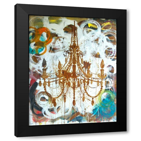 Rust Chandelier Black Modern Wood Framed Art Print by Youngstrom, Kent