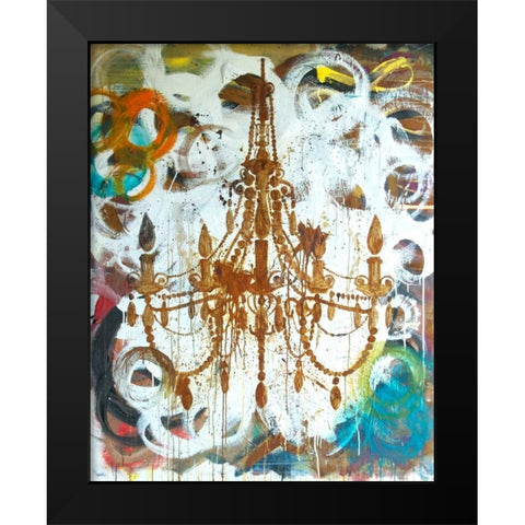 Rust Chandelier Black Modern Wood Framed Art Print by Youngstrom, Kent