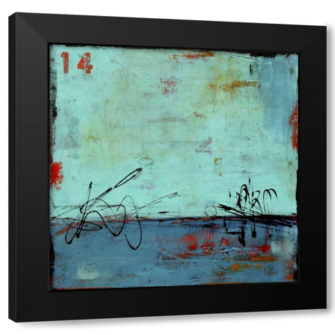 Blue Bay Marina II Black Modern Wood Framed Art Print by Ashley, Erin