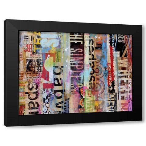 Metro Mix 21 II Black Modern Wood Framed Art Print with Double Matting by Ashley, Erin