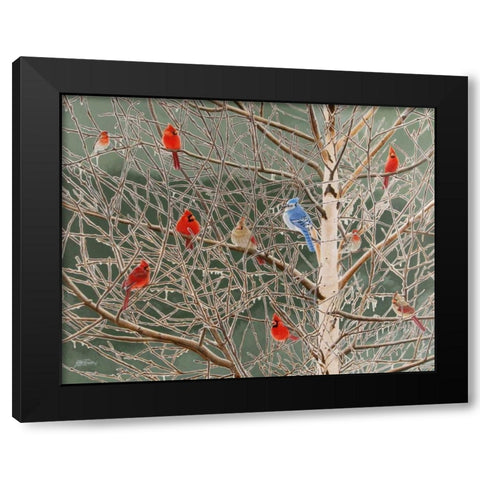 Ornaments Black Modern Wood Framed Art Print by Szatkowski, Fred