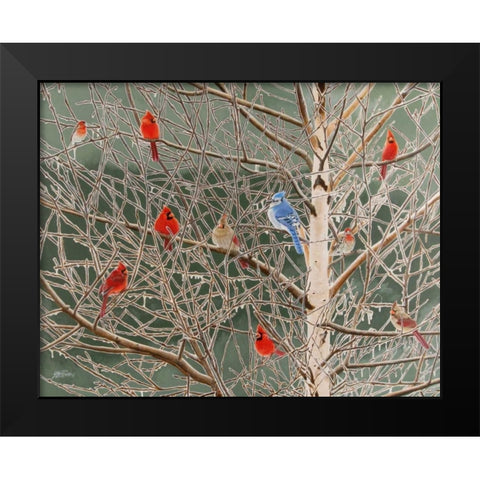 Ornaments Black Modern Wood Framed Art Print by Szatkowski, Fred