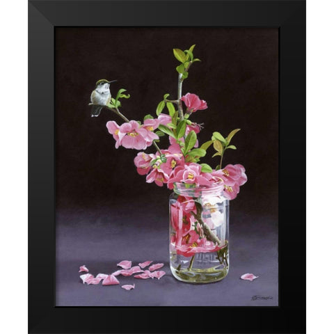 Quince and Ruby I Black Modern Wood Framed Art Print by Szatkowski, Fred