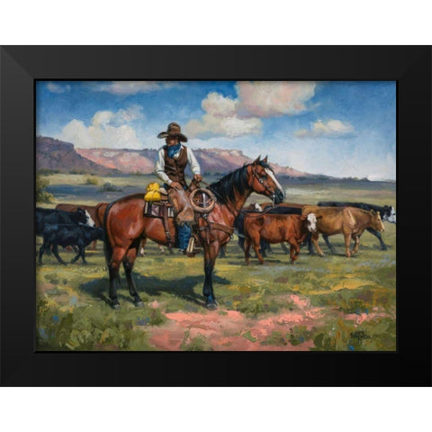 A Good Hand Black Modern Wood Framed Art Print by Sorenson, Jack