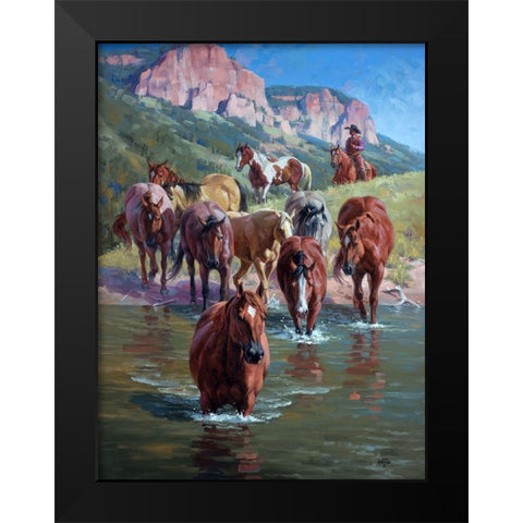 The Crossing Black Modern Wood Framed Art Print by Sorenson, Jack