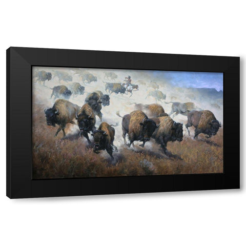 Thunder in the Dust Black Modern Wood Framed Art Print with Double Matting by Sorenson, Jack
