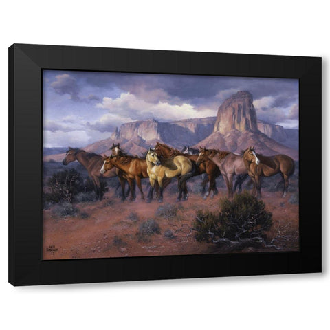 The Lookouts Black Modern Wood Framed Art Print with Double Matting by Sorenson, Jack