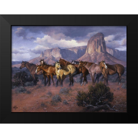 The Lookouts Black Modern Wood Framed Art Print by Sorenson, Jack