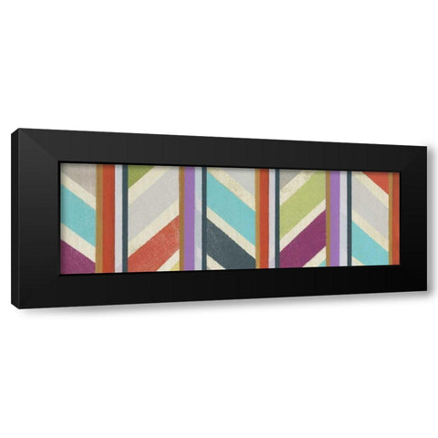 Old Chevron II Black Modern Wood Framed Art Print by Fuchs, Jodi