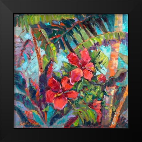 Splash of the Tropics II Black Modern Wood Framed Art Print by Oleson, Nanette