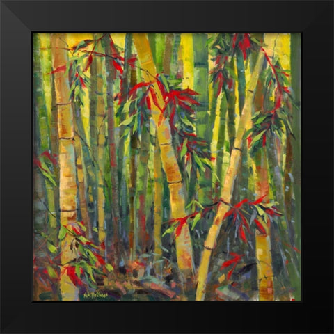 Bamboo Grove I Black Modern Wood Framed Art Print by Oleson, Nanette