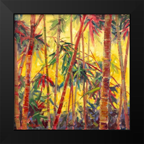 Bamboo Grove II Black Modern Wood Framed Art Print by Oleson, Nanette
