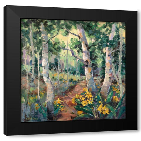 Four Seasons Aspens II Black Modern Wood Framed Art Print by Oleson, Nanette