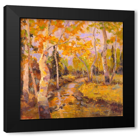 Four Seasons Aspens III Black Modern Wood Framed Art Print by Oleson, Nanette