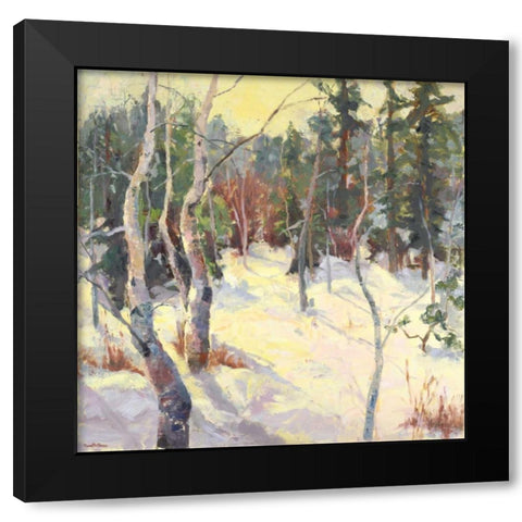 Four Seasons Aspens IV Black Modern Wood Framed Art Print by Oleson, Nanette