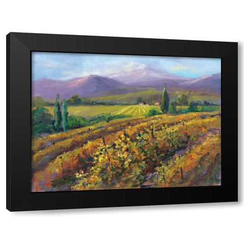 Vineyard Tapestry I Black Modern Wood Framed Art Print with Double Matting by Oleson, Nanette