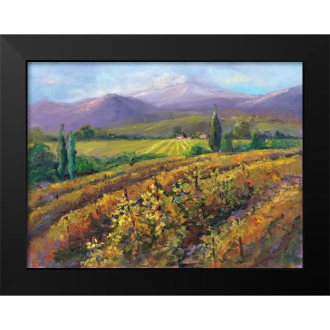Vineyard Tapestry I Black Modern Wood Framed Art Print by Oleson, Nanette