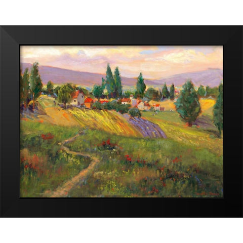 Vineyard Tapestry III Black Modern Wood Framed Art Print by Oleson, Nanette