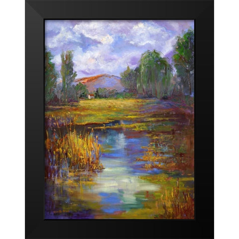 Still Waters Black Modern Wood Framed Art Print by Oleson, Nanette