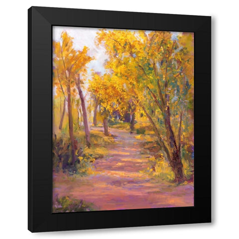 Cottonwoods Calling Black Modern Wood Framed Art Print by Oleson, Nanette
