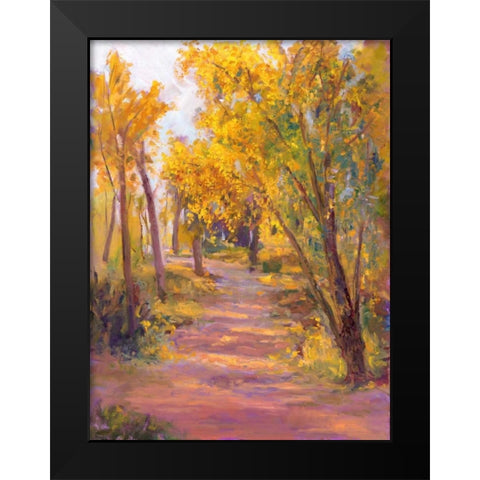 Cottonwoods Calling Black Modern Wood Framed Art Print by Oleson, Nanette