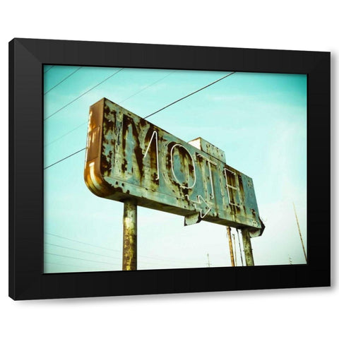 Vintage Motel I Black Modern Wood Framed Art Print with Double Matting by Recapturist