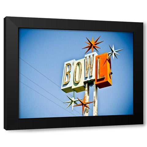 Vintage Bowl III Black Modern Wood Framed Art Print by Recapturist