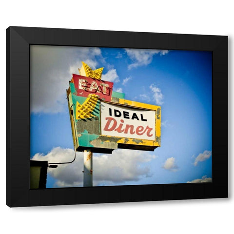 Vintage Diner I Black Modern Wood Framed Art Print by Recapturist