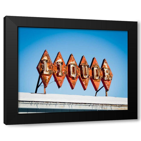 Vintage Retail V Black Modern Wood Framed Art Print by Recapturist