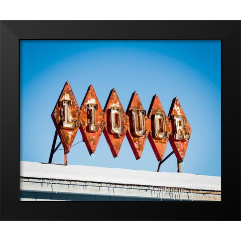 Vintage Retail V Black Modern Wood Framed Art Print by Recapturist