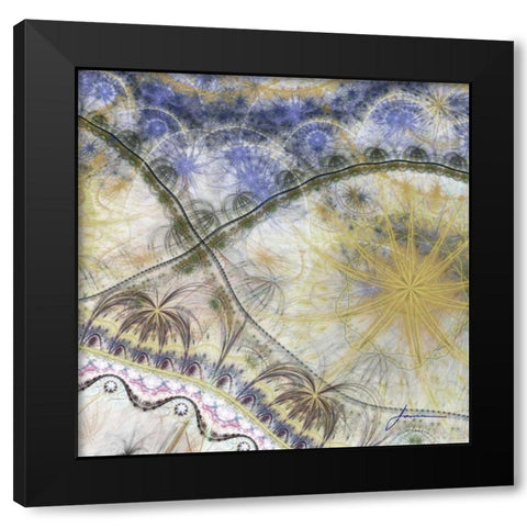 Bedouin Map I Black Modern Wood Framed Art Print by Burghardt, James