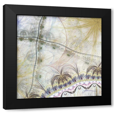 Bedouin Map II Black Modern Wood Framed Art Print by Burghardt, James