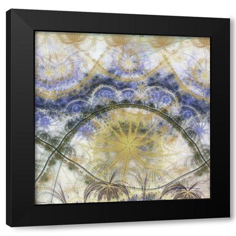 Bedouin Map III Black Modern Wood Framed Art Print by Burghardt, James