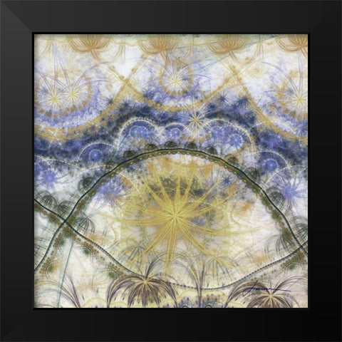 Bedouin Map III Black Modern Wood Framed Art Print by Burghardt, James