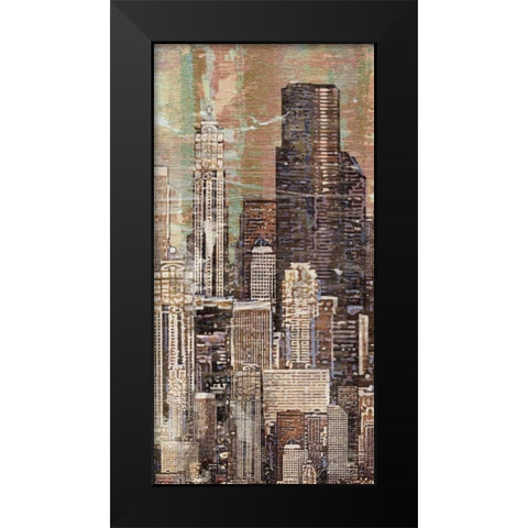 Washed Skyline I Black Modern Wood Framed Art Print by Burghardt, James