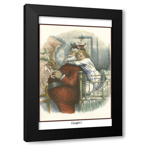Caught Black Modern Wood Framed Art Print with Double Matting by Unknown