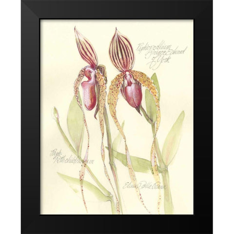 Elissas Garden VIII Black Modern Wood Framed Art Print by Della-Piana, Elissa