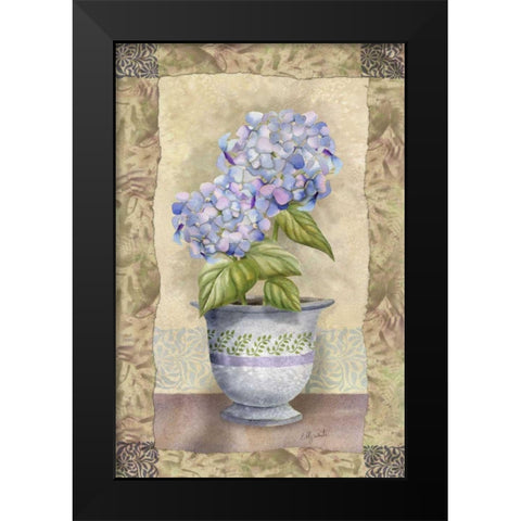 Spring Hydrangea Black Modern Wood Framed Art Print by White, Abby