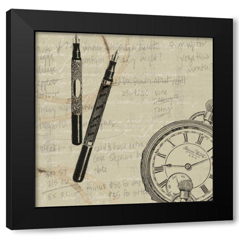 Odds and Ends I Black Modern Wood Framed Art Print by Vision Studio