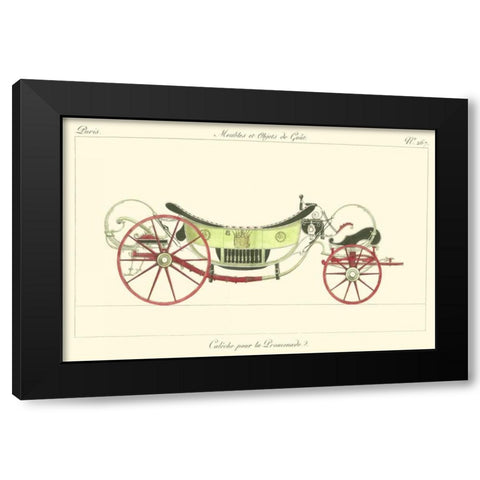 Antique Carriage II Black Modern Wood Framed Art Print by unknown