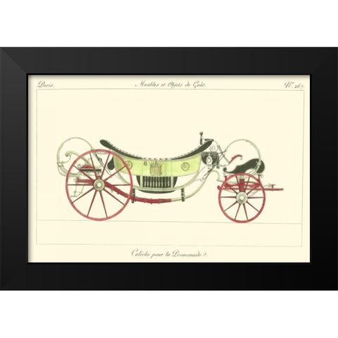 Antique Carriage II Black Modern Wood Framed Art Print by unknown
