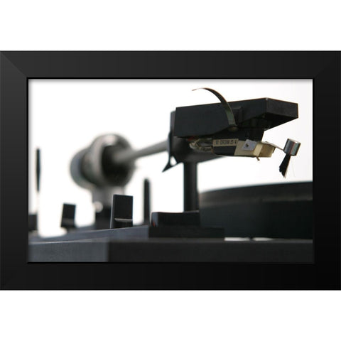 Turntable I Black Modern Wood Framed Art Print by Stramel, Renee W.